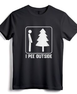 Lustiges Camping-T-Shirt I Pee Outside  Outdoor-Humor-T-Shirt für Camper, Wanderer und Naturliebhaber