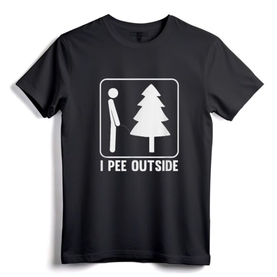 Lustiges Camping-T-Shirt I Pee Outside  Outdoor-Humor-T-Shirt für Camper, Wanderer und Naturliebhaber
